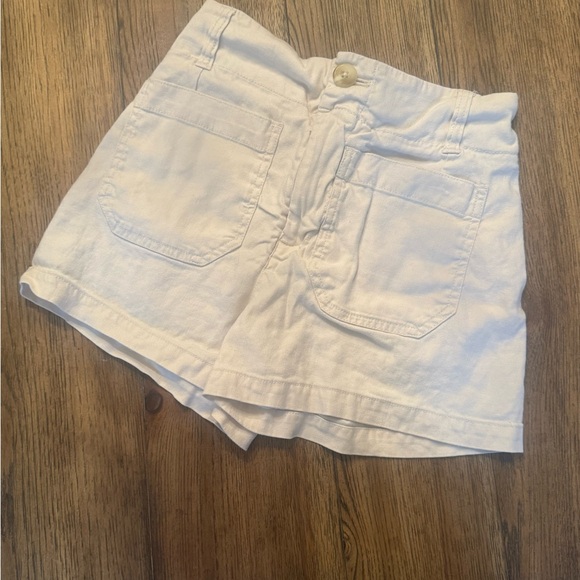 Anthro Maeve The Colette Linen Blend High Rise Magic Fabric White Shorts Size 25 - Picture 11 of 16
